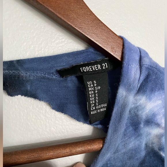 Blue tie dye open back tank - Picture 3 of 3